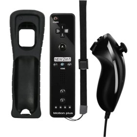 Resim Nintendo Wii 2in1 Motion Plus Remote Kontroller + Nunchuk Kontroller Set 