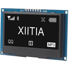 Resim 2.42 Inç Ver 4.1 128x64 Ssd1309 7 Pinli Spı/ı2c Oled Lcd Ekran Modülü - Lehimli 