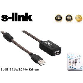 Resim Uzatma-Usb-S-Lınk 10Mt Sl-Ue130 Usb Uzatma Kablo 