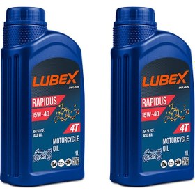 Resim Lubex Rapidus 15W-40 1 L 4 Zamanlı Motosiklet Yağı (6 Adet) 