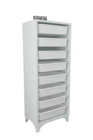 Resim Bofigo 8 Sepetli Dolap Çok Amaçlı Dolap Oyuncak Dolabı Dora Beyaz 