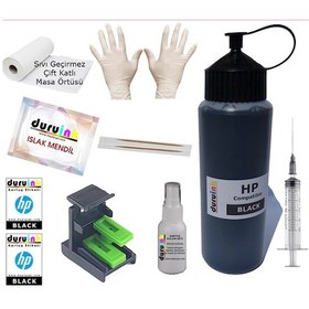 Resim HP C4683 C4685 C4688 (300) Kartuş Mürekkep Dolum Seti 500 ML Siyah 