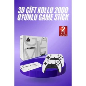 Resim Epilons 3D 4K Hd 2.4g Game Stick 4K Ultra Hd Oyun Konsolu Çift Kollu 