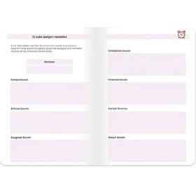 Resim Elivora Keskin 17X24 Haftalık Ayça Karaman Tarihsiz Gelişim Ajandası 