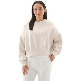 Resim Nike W Nsw Phnx Flc Oos Crew Kadın Sweatshirt Krem 