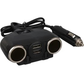 Resim Olesson 1630 12-24V Çift USB Girişli 120W 80CM Kablolu 2'lı Araç Çakmak Çoklayıcı 