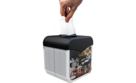 Resim Only Evo Beyond Reklam Alanlı Giydirilebilir Masaüstü Dispenser Peçetelik - Siyah -145X145X145 Mm. 