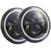 Resim Sunshine011 2 Adet 17.78 Cm Led Melek Göz Motosiklet Farı Gündüz Işığı Sarı Sinyal 12v H4 