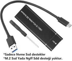 Resim Alfais 5218 Usb 3.1 Type C To Pci-e Express Nvme Ssd Hard Disk Kutusu 