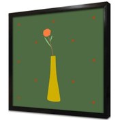 Resim Sarı Vazoda Çiçek Çerçeveli Mdf Tablo-172245 