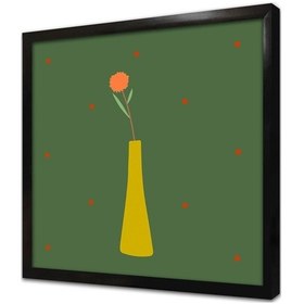Resim Sarı Vazoda Çiçek Çerçeveli Mdf Tablo-172245 
