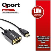 Resim Qport Q-Hvg18 Hdmi To Vga 1 8 Metre Çevirici Kablo 