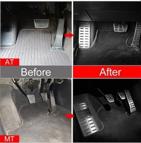 Resim Novahub Paslanmaz Çelik Araba Pedalları Kia Sportage 3 Sl İçin 2010 2011 2012 2013 2014 2015 Gaz Fren Ölü Pedalı Koruma Kapağı Rest Pedal 