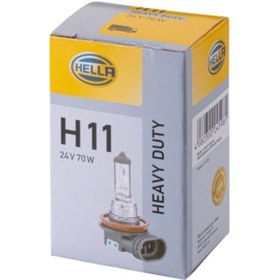 Resim HELLA 8GH008358-241 Ampul Sis Farı 24V 70W H11-Halojen Pgj19-2 Daf/Mercedes/Renault Trucks/Volvo 