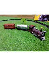 Resim Sesli Işıklı Tren - Pille Çalışan ve 8 Parça Raylı Set (92 Cm) 