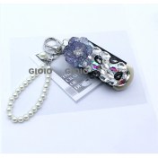 Resim Silver1 Gıoıo Yeni Mini Taşınabilir Kozmetik Ayna Kolye Anahtarlık Çanta Aksesuarları Kolye Dıy Anahtarlık (Yurt Dışından) 