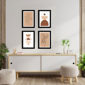 Resim Q-Art Çerçeveli 4 Parçalı Tablo Seti 