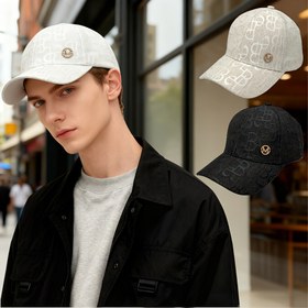 Resim 1 adet Kadın Ayarlanabilir Beyzbol Şapkası - Hafif Jakarlı Nakışlı Tasarım, Altın Tonlu Logolu & Fedora Tarzı, Ayarlanabilir Çıtçıtlı Kapanış, İlkbahar/Yaz Günlük Giyim & Festivaller İçin Casual Moda, Beyzbol Şapkası, Festival Şapkası, Trend Şapka 