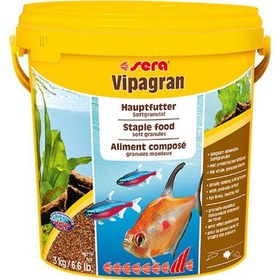 Resim Sera Vipagran Nature Süs Balıkları İçin Granül Temel Balık Kova Yemi 10 Lt ( 3 Kg ) 