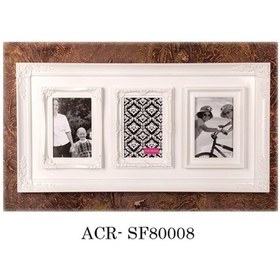 Resim 3 Lü Çoklu Plastik Fotoğraf Çerçevesi "Sadece Beyaz" 