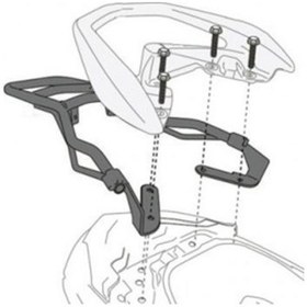 Resim Gıvı Sr2123 Yamaha N-Max 125-155 (15-20) Arka Çanta Taşıyıcı (484840484) 