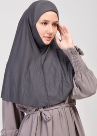 Resim manolyaşal islamic hijab Pratik Eşarp Peçeli-peçesiz Hazır Türban Sufle Füme 