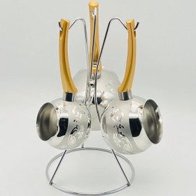 Resim Can Çelik Yakamoz 3'lü Cezve Seti Gold 