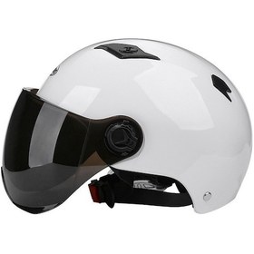 Resim Douler Motosiklet Için Elektrikli Araç Kaskı Beyaz 