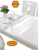 Resim MRT PLASTİK 2,0 mm PVC MASA ÖRTÜSÜ, ŞEFFAF MASA KAPLAMASI, 70x190 