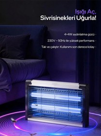 Resim Çift Ampullü Elektrikli Sineklik Sivrisinek Kovucu Yakalama Cihazı 30 M² Etkili Sinek Kovucu 