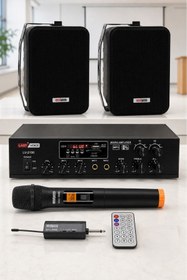 Resim Lastvoice Black Large Plus Paket-1 Hoparlör Ve Anfi Anons Ses Sistemi Seti 