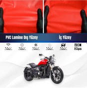 Resim Regal Raptor Pılder 250 Motosiklet Brandası Su Geçirmez Branda Kırmızı Branda Motor Branda Xl 