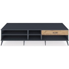 Resim Kronos Tv Ünitesi 2 Raflı Tek Çekmeceli 220x59x51 Antrasit-antrasit/çam Antrasıt/atlas Çam - Antrasıt 