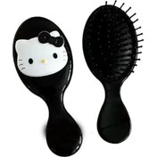Resim Yaozixa Küçük Siyah Kitty Kedi Desenli Hava Yastığı Tarak - Taşınabilir Saç Tutanak Giderici, Statikten Koruyucu Ve Saç Bakımı Masaj Tarakı 