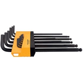 Resim 13 Parça Topbaşlı L Allen Anahtar Takımı Uzun Tip SAE Ceta Form 