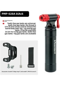 Resim Geeroyoo Alüminyum Co2 Acil Hızlı Şişirici Bisiklet Lastik Ve Toplar İçin Fransız/amerikan Valf Dönüştürücü Siyah 