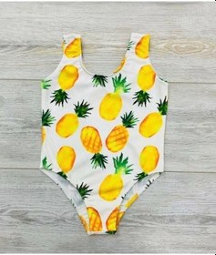 Resim My Kids Wear Desenli Kız Çocuk Mayo Sarı 