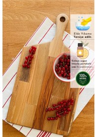 Resim Reya 2 Li Doğal Ahşap Kayın Ağacı Kesme Ve Sunum Tahtası Seti 