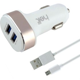 Resim Helt AHT-16 5W 2 Çıkışlı Micro Kablo + Araç Şarj Aleti 
