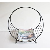Resim Go Dekor Yuvarlak Metal Dergilik, Kitaplık & Gazetelik 