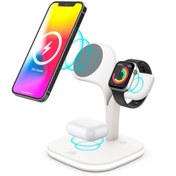 Resim Ally 5in1 Led Işıklı Wireless Kablosuz Şarj Standı - Iphone+iwatch+airpods Siyah 