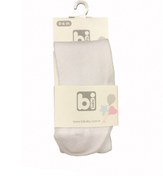 Resim Bibaby Kız Erkek Bebek Düz Penye Külotlu Çorap Beyaz 