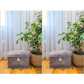 Resim Sözok Ticaret 2 Adet Keçe Kapaklı Kutu Mini Gri (35X24X24Cm) Als-Kk-Min-Gri Çok Renkli 