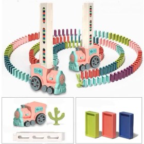 Resim Çocuklar Için Erken Eğitim Elektrikli Domino Oyuncak Küçük Tren-Müzik ve Işıklarla (Yurt Dışından) 