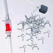 Resim 15/30 Paslanmaz Çelik Akvaryum Oksijen Hortum Kelepçesi, Manuel Sıkma, Hızlı Bağlantı, İç Çap 5mm, Anti-Loosening Tasarımı, Balıklar İçin Uygun, Pil Gerektirmez 