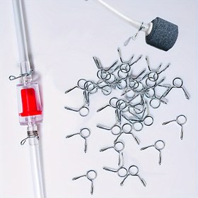 Resim 15/30 Paslanmaz Çelik Akvaryum Oksijen Hortum Kelepçesi, Manuel Sıkma, Hızlı Bağlantı, İç Çap 5mm, Anti-Loosening Tasarımı, Balıklar İçin Uygun, Pil Gerektirmez 
