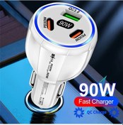 Resim 3 Port Hızlı Araba İphone 14 13 12mıini Pro Max Usb Pd Hızlı Hu İçin Beyaz 