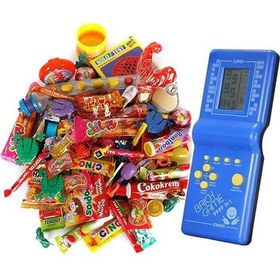 Resim Anneler Günü Nostaljik Hediye Kutusu Mavi Tetrisli Büyük Boy 80'ler 90'lar 