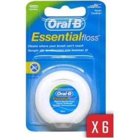 Resim Oral-B Essential Floss Naneli ve Mumlu Diş İpi 50 M x 6 Adet 