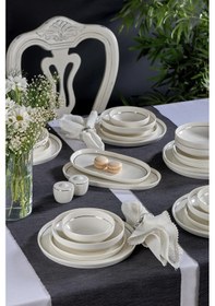 Resim Neva N3456 Velvet Platin 28 Parça Yaldızlı Porselen Yemek Takımı 